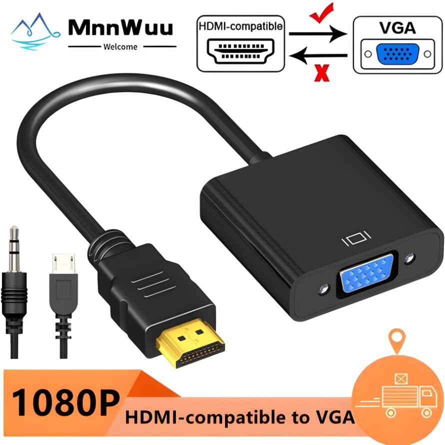 Pc Power Supply - 1080P HDMI-compatible to VGA Adapter Converter