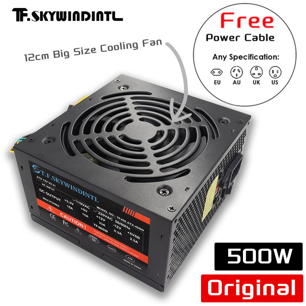 Power Supply 650W - Cheap 500W Black ATX Desktop Gaming