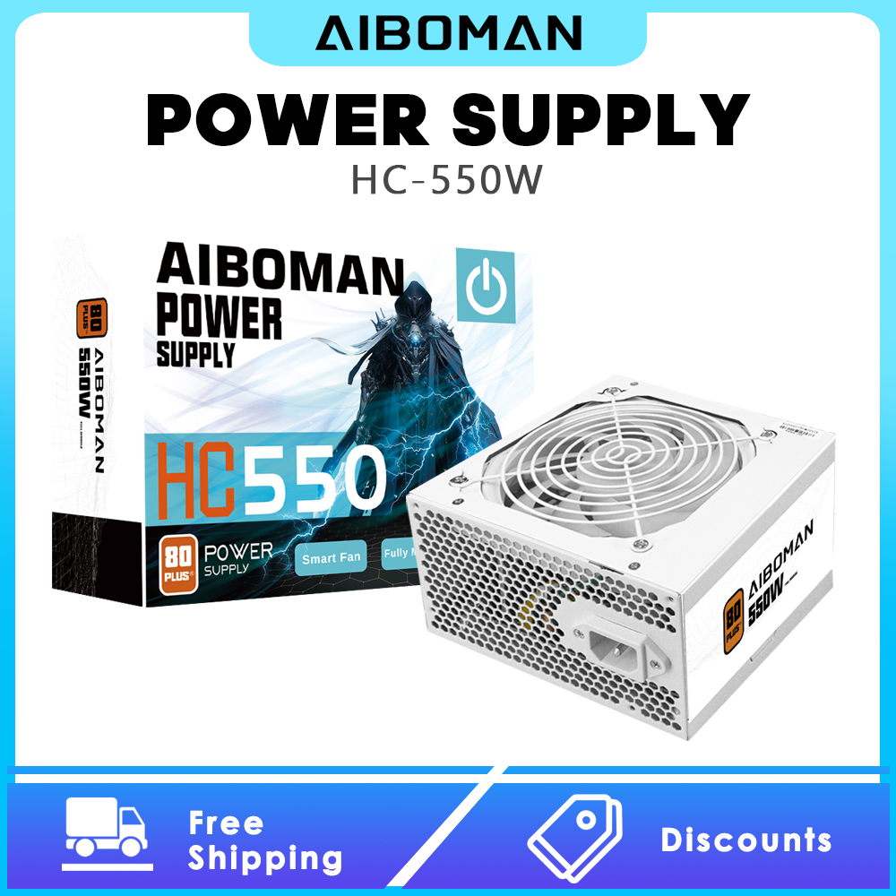 Power Supply 650W - AIBOMAN Power Supply 550W 80PLUS Bronze