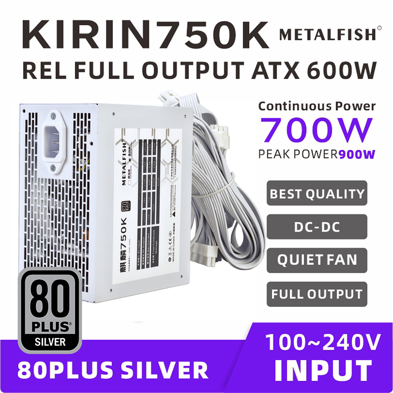 Power Supply 650W - METALFISH KIRIN750K White Chassis Power Supply