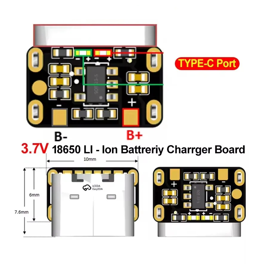 1-50PCS Type-C 18650 Lithium B - огляд і ціна Modular Power Supply