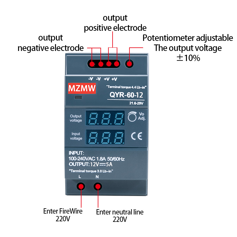 MZMW 60W 100W 150W DIN Rail Sw - огляд і ціна Smps Power Supply