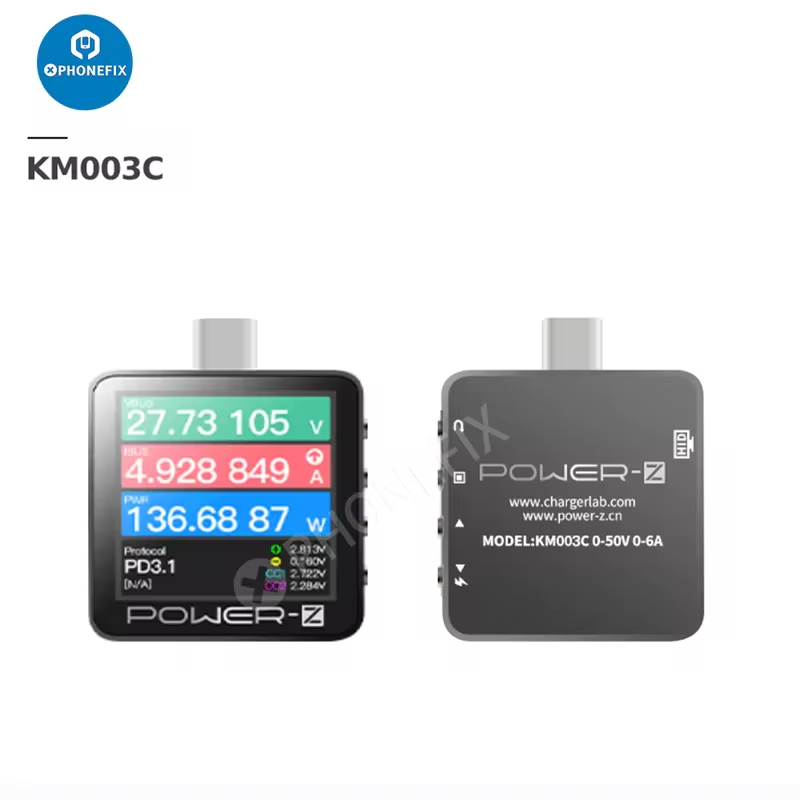 POWER-Z KM003C KT002 KM001 Typ - огляд і ціна Power Supply Tester