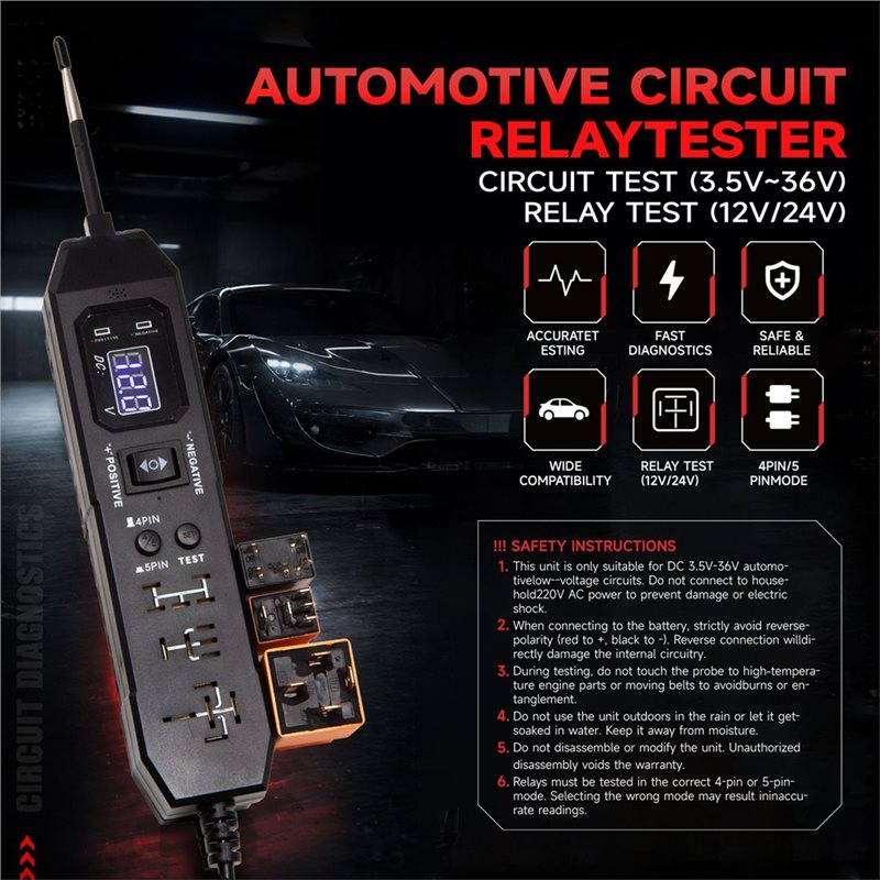 Diagnostics Tool For Vehicle E - огляд і ціна Power Supply Tester