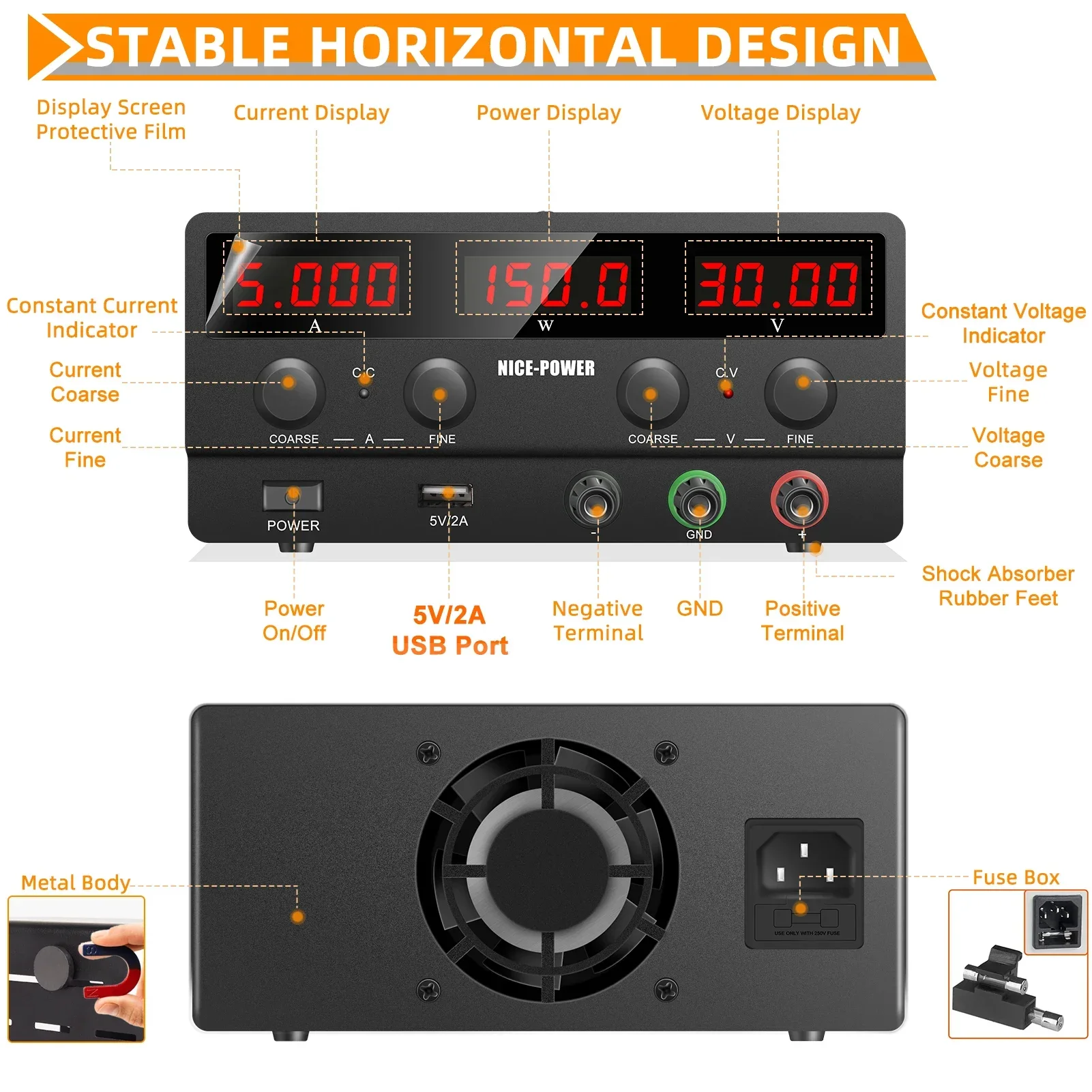 30V 5A 150W DC Power Supply NI - огляд і ціна Smps Power Supply