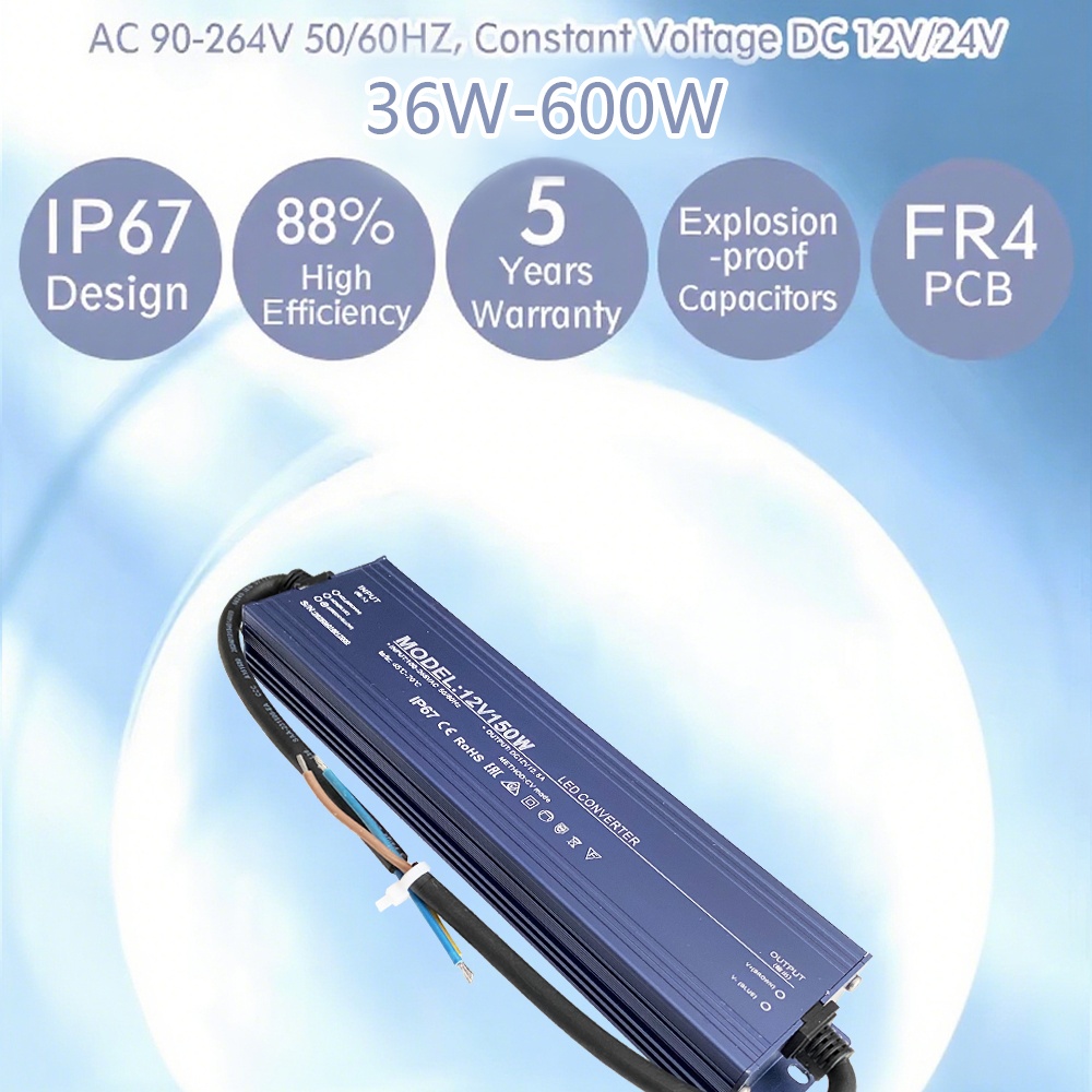 IP67 Waterproof Input 110V-265 - огляд і ціна Power Supply 12V