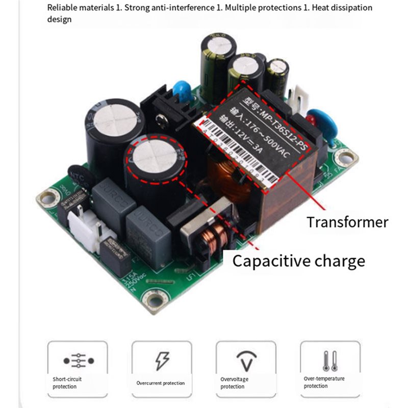 N13R-(Durable) ACDC 36W High V - огляд і ціна Dc Power Supply 12V