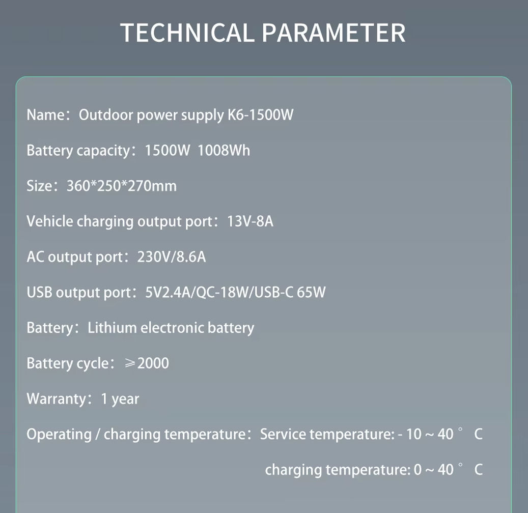 1500W 1008Wh Lithium Ion Car P - огляд і ціна Power Supply
