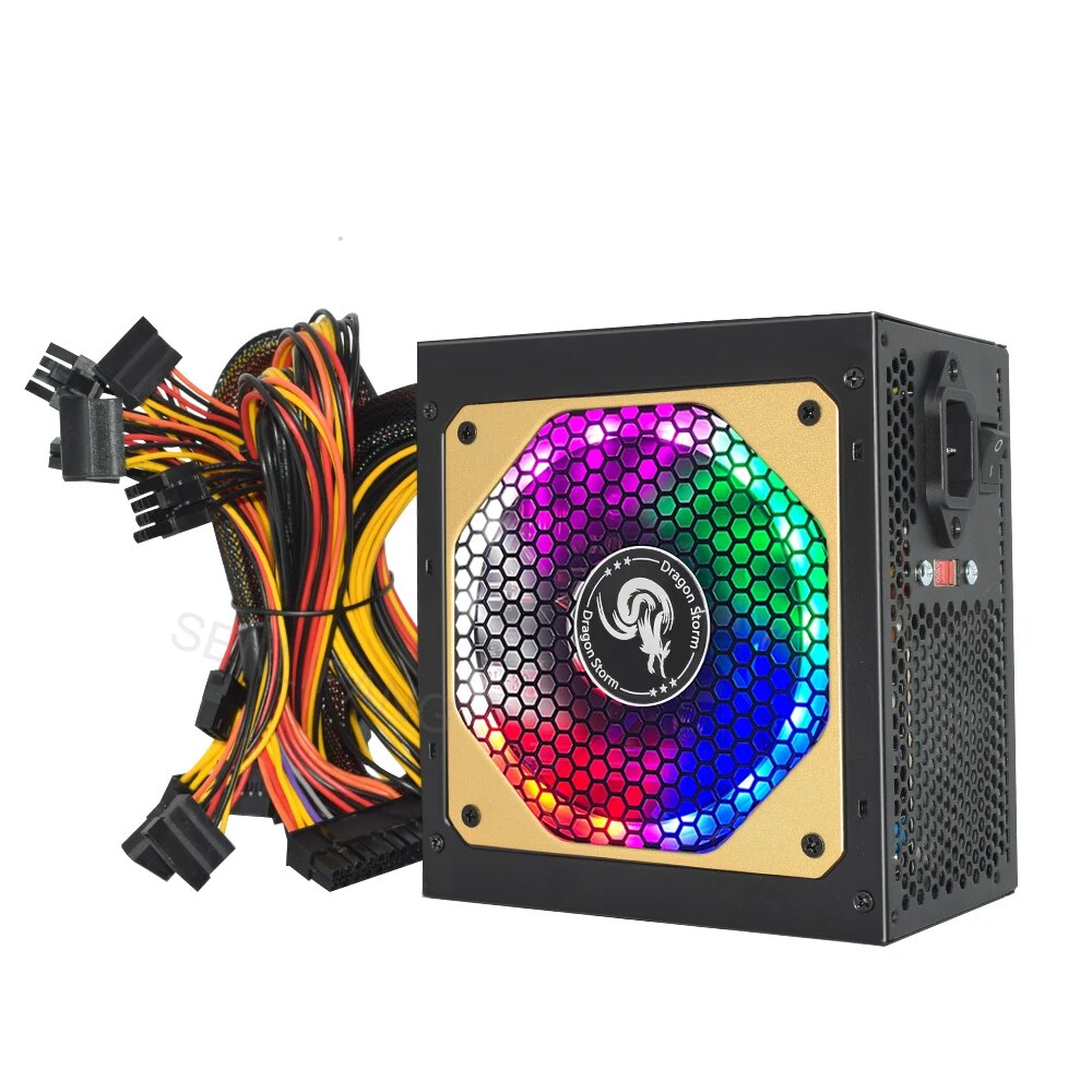 ATX 400W 600W 110-230V RGB 12V - огляд і ціна Power Supply 650W