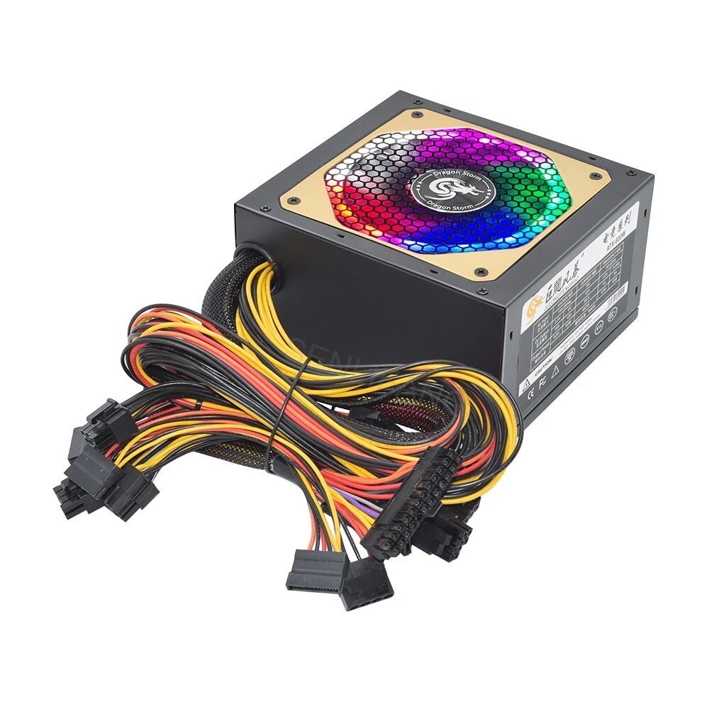 ATX 400W 600W 110-230V RGB 12V - огляд і ціна Power Supply 650W
