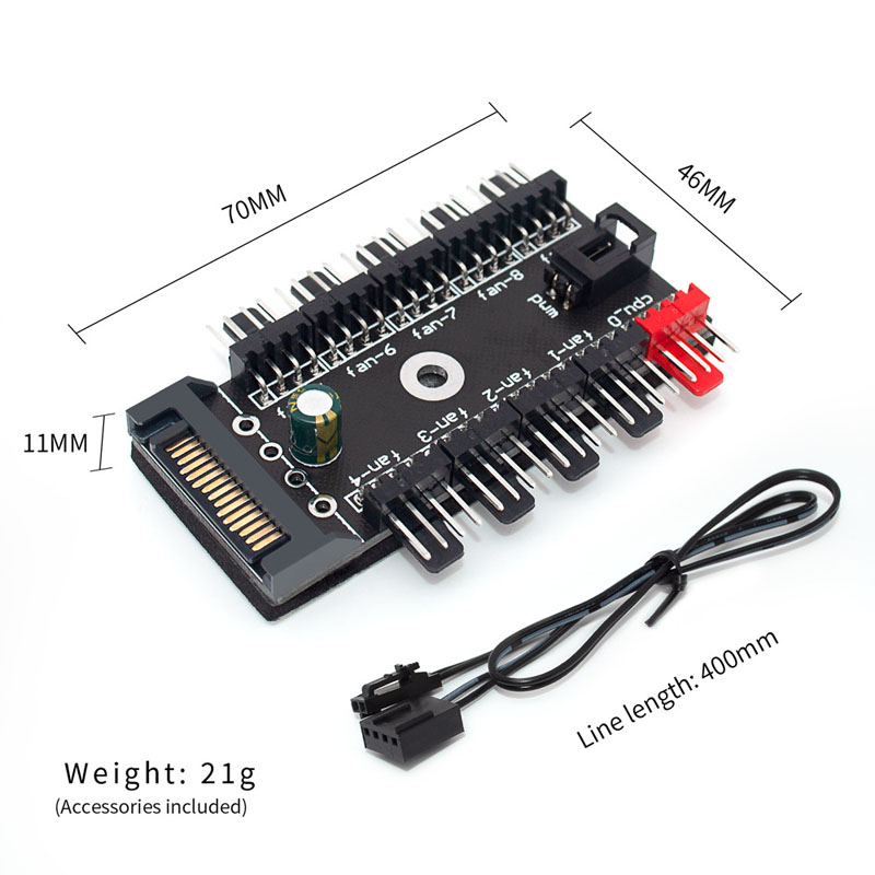 10-Port 4 Pin PWM Fan Hub Spli - огляд і ціна Pc Power Supply
