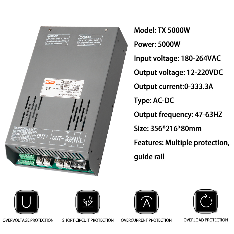 5000W 12V 24V 36V 48V 72V 80V- - огляд і ціна Smps Power Supply