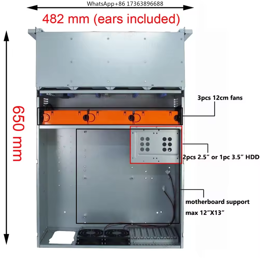 4U Rackmount Server Case 24 Ho - огляд і ціна Server Power Supply